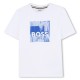 юношеска,тениска,детски,облекла,boss,woven,cloud,logo,t,shirt,juniors,white