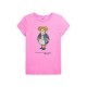 юношеска,тениска,детски,3/4,панталони,polo,ralph,lauren,lighthouse,scene,bear,logo,t,shirt,juniors,laguna,pink