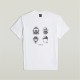 тениска,мъжки,тениски,g,star,masks,graphic,t,shirt,white