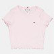 тениска,детски,3/4,панталони,tommy,hilfiger,kids',essential,rib,short,sleeve,t,shirt,light,pink,tog