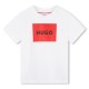 юношеска,тениска,детски,облекла,hugo,cotton,large,box,logo,t,shirt,juniors,white,10p