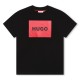 юношеска,тениска,детски,облекла,hugo,cotton,large,box,logo,t,shirt,juniors,black,09b