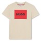 юношеска,тениска,детски,облекла,hugo,cotton,large,box,logo,t,shirt,juniors,stone,255