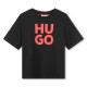 юношеска,тениска,детски,облекла,hugo,short,sleeved,cotton,t,shirt,unisex,juniors,black,09b