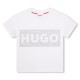 юношеска,тениска,детски,облекла,hugo,big,logo,t,shirt,juniors,white,10p