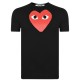 тениска,облекла,на,разпродажба,мъжки,тениски,comme,des,garcons,play,medium,peeping,heart,t,shirt,black,red