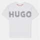 тениска,детски,3/4,панталони,hugo,kids',logo,short,sleeve,t,shirt,white,10p