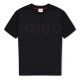 юношеска,тениска,детски,облекла,hugo,logo,short,sleeve,t,shirt,juniors,black,09b