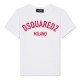 юношеска,тениска,детски,3/4,панталони,dsquared2,logo,t,shirt,juniors,wht,red,dq10n