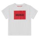 юношеска,тениска,детски,облекла,hugo,logo,square,t,shirt,junior,white,10p