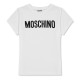 юношеска,тениска,детски,3/4,панталони,moschino,logo,t,shirt,junior,white,10101