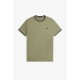 тениска,облекла,на,разпродажба,мъжки,тениски,fred,perry,twin,tipped,t,shirt,olive,mint,y64