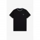 тениска,мъжки,тениски,fred,perry,twin,tipped,t,shirt,black,q46