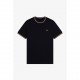 тениска,мъжки,тениски,fred,perry,twin,tipped,t,shirt,black,p69