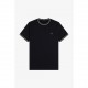 тениска,мъжки,тениски,fred,perry,twin,tipped,t,shirt,black,w54