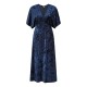 рокля,дамски,якета,и,палта,yumi,yumi,green,velvet,kimono,midi,dress,navy