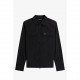 риза,с,дълъг,ръкав,мъжки,якета,fred,perry,men,s,long,sleeve,zip,overshirt,black,236