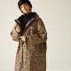 regatta,unisex,adults,waterproof,windproof,borg,fleece,oversized,fit,insulated,robe,leopard,print