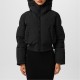 яке,дамски,якета,и,палта,diesel,women's,hooded,cropped,long,sleeve,short,puffer,jacket,black