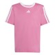 детска,тениска,детски,тениски,детски,облекла,adidas,essentials,3,stripe,t,shirt,junior,girls,pink,white