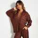 дамска,риза,i,saw,it,first,women,s,isif,oversized,crinkled,long,sleeve,plain,shirt,chocolate