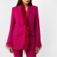 сако,дамски,якета,и,палта,michael,michael,kors,women's,feather,blazer,deep,fuchsia