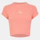 тениска,дамски,топове,calvin,klein,jeans,mono,rib,cropped,t,shirt,powder,orange