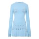 рокля,дамски,поли,и,рокли,off,white,eyelet,pleated,mini,dress,light,blue