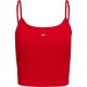 къса,блуза,tommy,jeans,tjw,cropped,essential,strap,top,deep,crimson