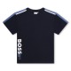 юношеска,тениска,детски,облекла,boss,side,logo,t,shirt,juniors,navy,849