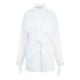 дамска,рокля,off,white,women,s,short,sleeve,cargo,shirt,dress,poplin,fabric,white,white