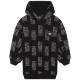 юношеска,рокля,детски,облекла,dkny,logo,hoodie,dress,juniors,blk,wht,m41