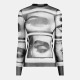 дамска,тениска,дамски,топове,jean,paul,gaultier,women,s,eyes,lips,top,long,sleeve,t,shirt,black,grey,wht