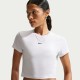дамска,тениска,дамски,топове,nike,women,s,chill,knit,cotton,crew,neck,cropped,t,shirt,cream,ii