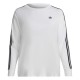 фланелка,с,дълъг,ръкав,дамски,топове,adidas,originals,3,stripe,long,sleeve,top,white