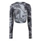 дамска,къса,блуза,дамски,топове,l,ab,off,white,women,s,v,neck,slim,fit,cropped,top,blck,wht,swirl