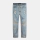 дънки,мъжки,дънки,pretty,boy,ugly,world,men,s,printed,cotton,distressed,straight,leg,jeans,blue