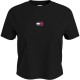 тениска,дамски,тениски,tommy,jeans,centre,badge,t,shirt,black,bds