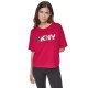 тениска,дамски,топове,dkny,foil,dmt,tee,ld71,ruby