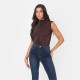 дамски,топове,i,saw,it,first,ruched,front,slinky,top,chocolate