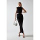 къса,блуза,дамски,топове,дамски,потници,glamorous,black,glitter,high,neck,crop,top,black