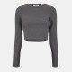 дамска,къса,блуза,jjxx,women,s,feline,long,sleeve,crop,top,grey,melange