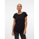 дамска,тениска,vero,moda,women,s,bella,short,sleeve,regular,fit,t,shirt,black