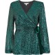 дамски,топове,yumi,yumi,black,sequin,wrap,top,with,velvet,tie,green