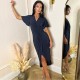 рокля,дамски,поли,и,рокли,ax,paris,short,sleeve,ring,detail,wrap,midi,dress,navy