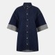 дамска,риза,7,for,all,mankind,women,s,nina,short,sleeve,plain,shirt,rinse,blue