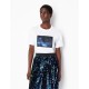тениска,дамски,топове,armani,exchange,graphic,print,t,shirt,optic,white
