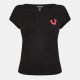 дамска,тениска,дамски,топове,true,religion,raglan,henley,t,shirt,womens,jet,black