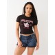 бебешка,фланелка,с,къс,ръкав,дамски,топове,true,religion,short,sleeve,baby,tee,womens,jet,black