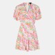 рокля,дамски,поли,и,рокли,ax,paris,multi,colour,printed,wrap,top,skater,dress,pink